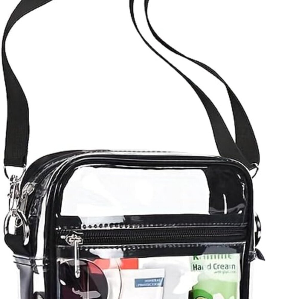 Clear Bag Stadium Approved PVC Concert Clear Purse Clear Crossbody Purse Bag cle